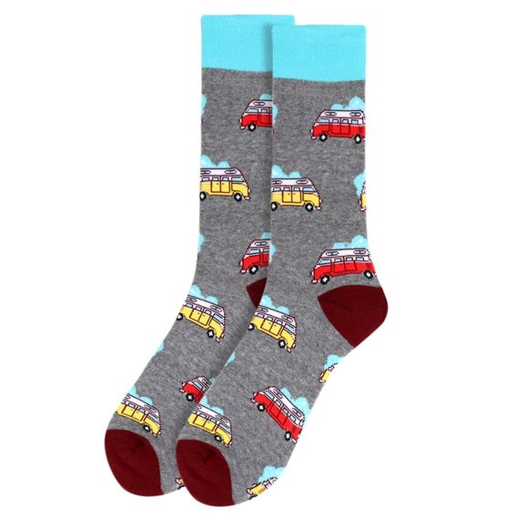 Men's Camping Car Novelty Socks - Picture 2 of 2